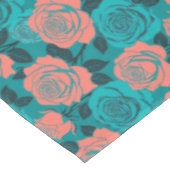 Nappe Boldly Stylized Roses In Shades Of Teal And Turquo (Angle)