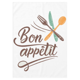 Nappe Bon Appétit Décor Cutlery Illustration