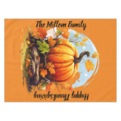 Nappe Bon thanksgiving couleurs automnales citrouille (Devant (Horizontal))