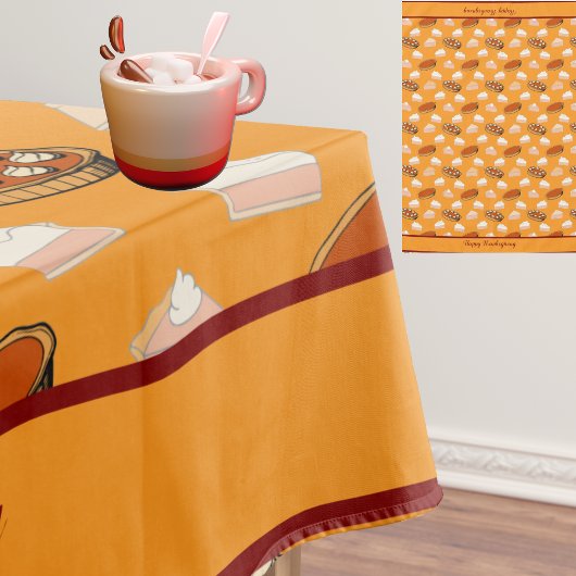 Nappe Bon thanksgiving Motif de Citrouilles de fin de vi