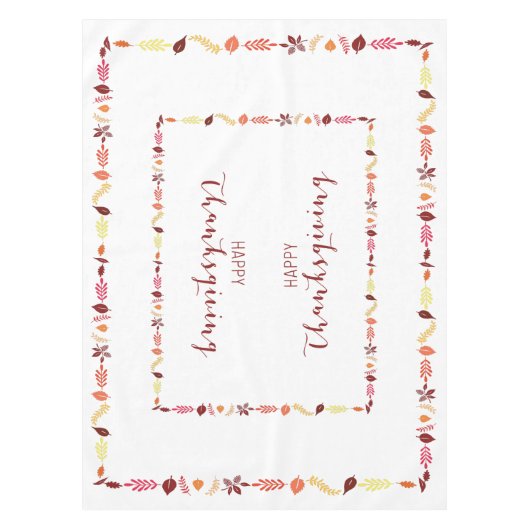 Nappe Bon thanksgiving Table Tissu Feuilles automnales (Devant)