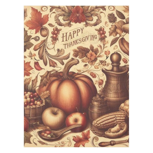 Nappe Bon thanksgiving vintage/classique (Devant)