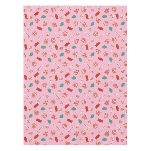 Nappe Bonbons de Noël - rose (Devant)