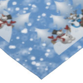Nappe Bonhomme de neige et amis de Noël (Angle)