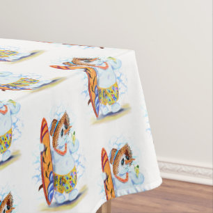 Nappe Bonhomme de neige surfeur de table d'été