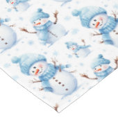 Nappe Bonhommes de neige heureux (Angle)