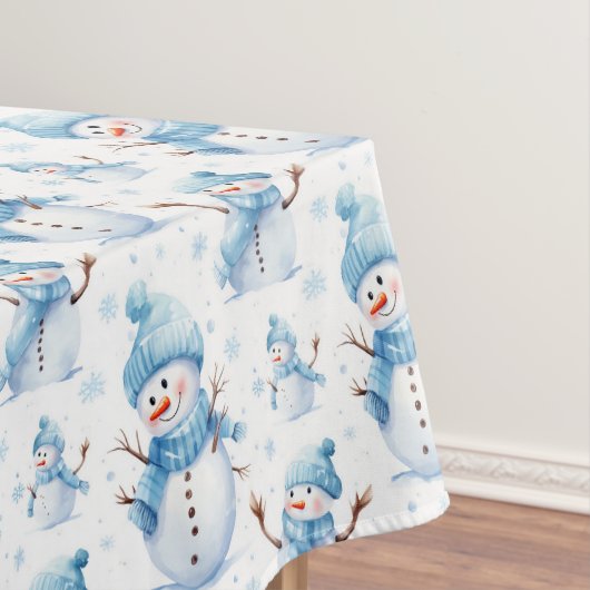 Nappe Bonhommes de neige heureux (In Situ)