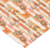 Nappe Bonjour Automne Patchwork Rustique Feuilles Orange (Angle)