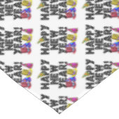 Nappe Bonne année - Texte noir avec Casquettes de parti (Angle)