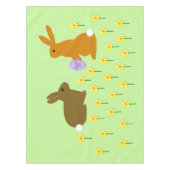 Nappe Bonnets de Pâques et jonquilles (Devant)