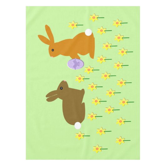 Nappe Bonnets de Pâques et jonquilles (Devant)