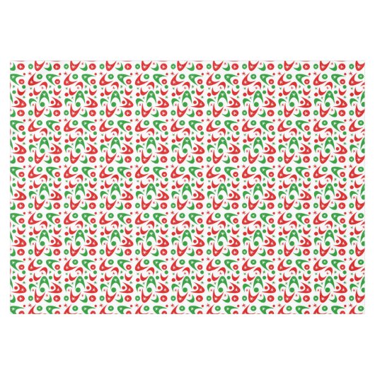 Nappe Boomerangs de Noël rétro (Devant (Horizontal))