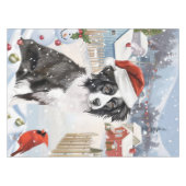 Nappe Bordure Collie Chien Hiver Merveilles Pays Noël Jo (Devant (Horizontal))
