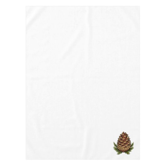 Nappe botanique Cône de Pin Rustique | Bois N (Devant)