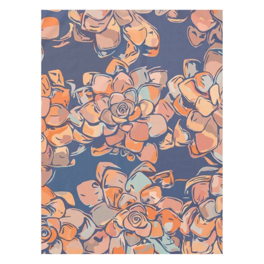 Nappe Botaniques d'automne en Terre Neutres et Marine (Devant)