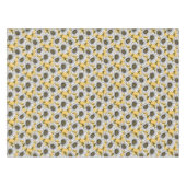 Nappe Bouches blanches, fleurs sauvages sur jaune (Devant (Horizontal))