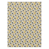 Nappe Bouches blanches, fleurs sauvages sur jaune (Devant)