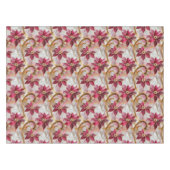 Nappe Boucles d'or Bourgogne rose Poinsettias de Noël (Devant (Horizontal))