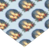 Nappe Bougie de Noël avec Poinsettias (Angle)