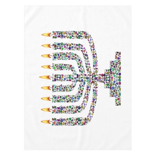Nappe Bougie Hanoukka colorée (Devant)