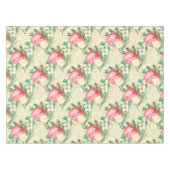 Nappe Boules de Noël rouges Boules d'or Grandes Fleurs b (Devant (Horizontal))