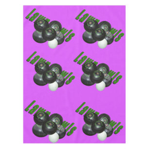 Nappe Boules De Pelouse Noire Et Logo,