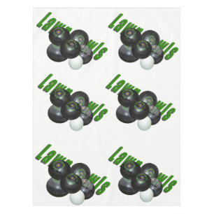 Nappe Boules De Pelouse Noire Et Logo,