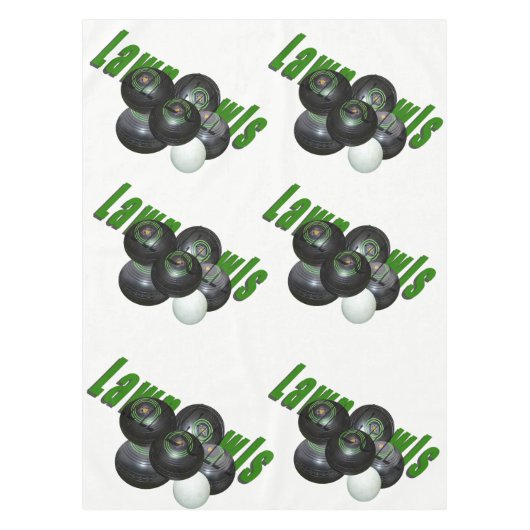 Nappe Boules De Pelouse Noire Et Logo, (Devant)
