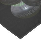 Nappe Boules De Pelouse Noire Et Logo, (Angle)