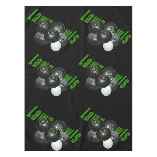 Nappe Boules De Pelouse Noire Et Logo, (Devant)