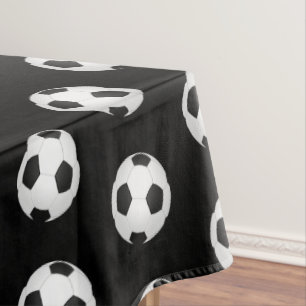 Nappe Boules de soccer noir Anniversaire de enfant