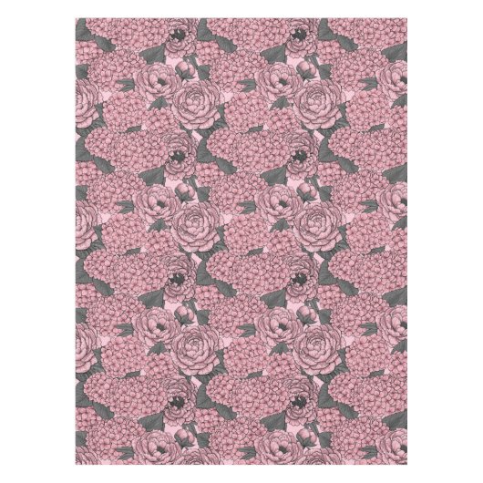 Nappe Bouquet floral en rose (Devant)