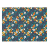 Nappe Bouquet tropical sur bleu (Devant (Horizontal))