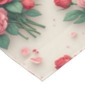 Nappe Bouquets de roses roses et rouges élégants (Angle)