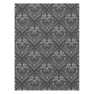 Nappe Bousier et fougères, en noir et blanc