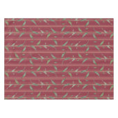 Nappe Branche de feuilles sur papier peint rouge (Devant (Horizontal))