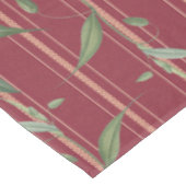 Nappe Branche de feuilles sur papier peint rouge (Angle)
