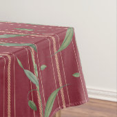 Nappe Branche de feuilles sur papier peint rouge (In Situ)