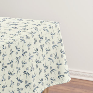 Nappe Branches bleues sur crème - motif sans soudure.