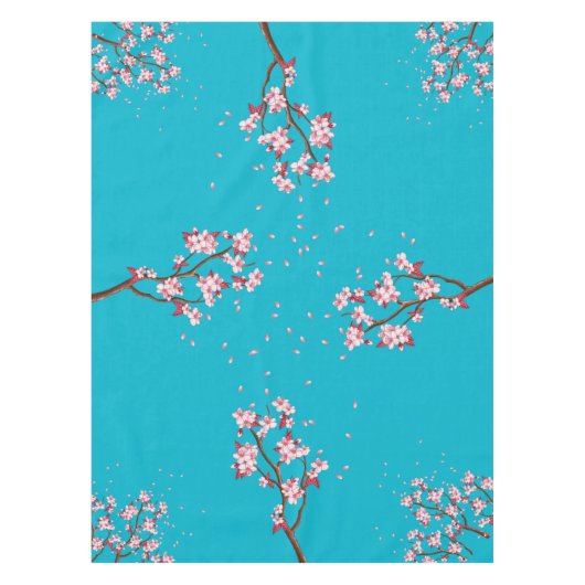 Nappe Branches de cerisier en fleur Tissu de table perso (Devant)
