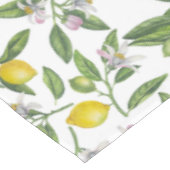 Nappe Branches de citron avec fleurs et fruits sur blanc (Angle)