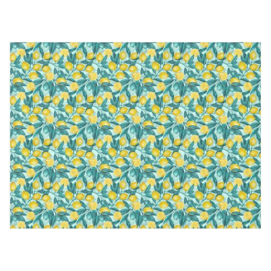 Nappe Branches de citron bleu et jaune (Devant (Horizontal))