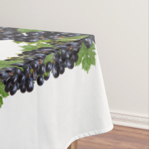 Nappe Branches de raisins de vin rouge sur fond blanc