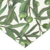 Nappe Branches d'olive sur blanc (Angle)