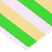 Nappe Brayures vert, blanc et orange motif (Angle)