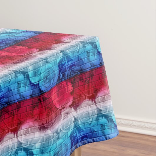 Nappe BRICK ROSES 11, RWB-52x70 COTON TABLECLOTH (In Situ)