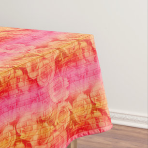Nappe BRICK ROSES 17, LEMO ROSE..-52x70 COTON TABLECLOTH