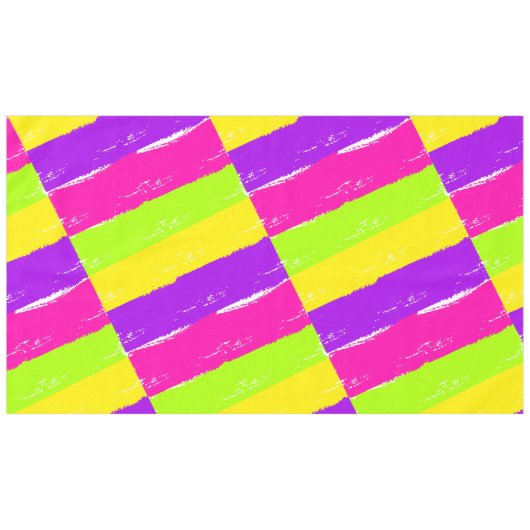 Nappe Bright Neon Peinture Brush Strots | (Devant (Horizontal))