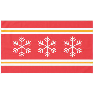 Nappe Bright Red Triple White Nordsnowflakes Stripes
