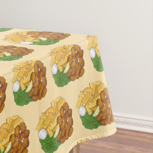 Nappe British Pub Fare Scampi Chips Peas Anglais (In Situ)